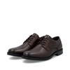 Rieker Laced Plain Toe Shoe - Dark Brown Leather